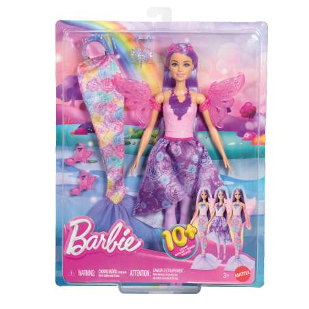 barbie fantasia muÑeca con 10 looks diferentes (mattel-jcp74)