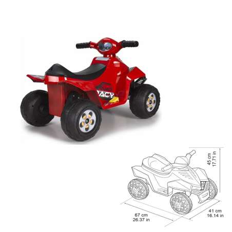 feber quad racy bateria 6 v (famosa - 800011252)