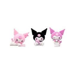 hello kitty figuras premium 10 cm kuromi pack de 3 (famosa - hktj2000)