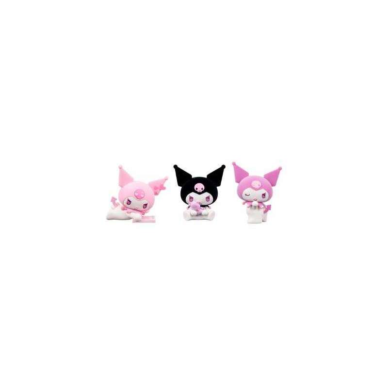 hello kitty figuras premium 10 cm kuromi pack de 3 (famosa - hktj2000)