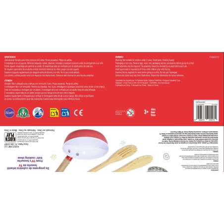 masterchef jr. set 8 accesorios de metal cocina (famosa - mte05000)