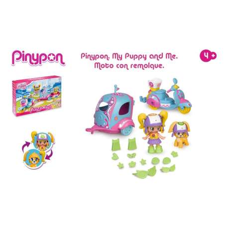 pin y pon my puppy & me moto y remolque (famosa - 700016247)