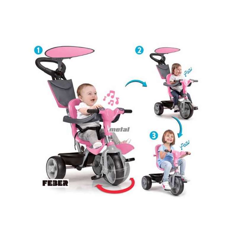 feber triciclo baby plus music rosa ( famosa - 800012132) feber triciclo baby plus music rosa ( famosa - 800012132)