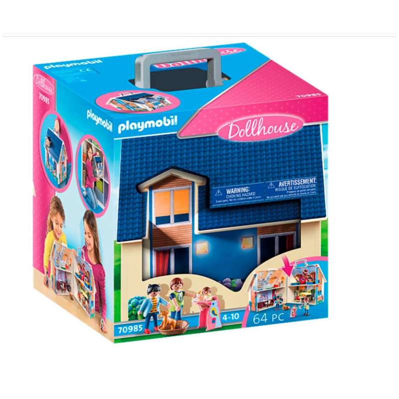 playmobil casa de muÑecas maletin (70985)