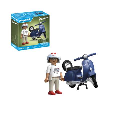 playmobil 1969 vespa 150 sprint azul (71622)