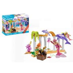 playmobil tesoro de sirena con delfines (playmobil - 71861)