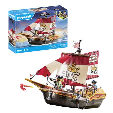 playmobil barco de piratas (71418)