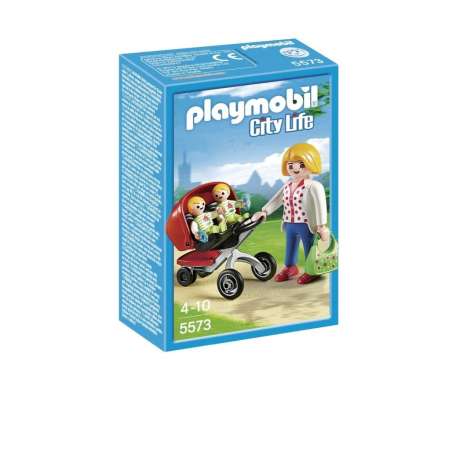 playmobil mama con carrito de gemelos ( 5573 )