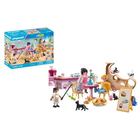 playmobil cafeteria para gatos (71744)