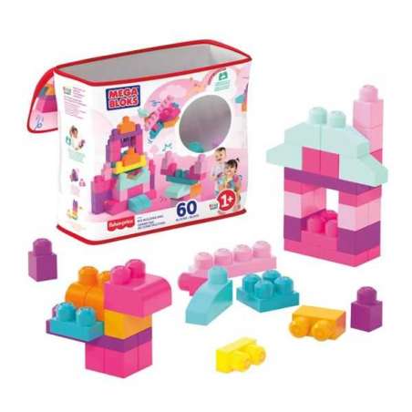 mega bloks eco mega bolsa 60 rosa (mattel - dch54)