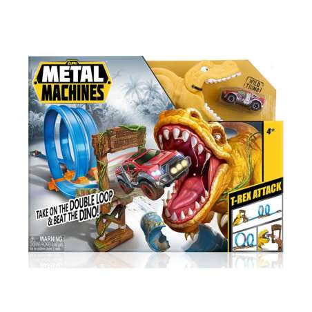 zuru metal machines pista t-rex playset (zuru - 6702)