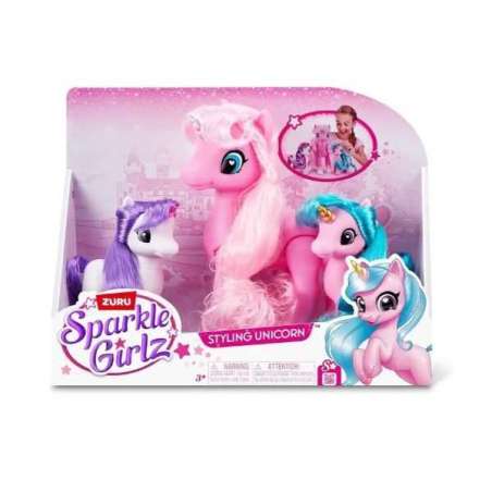 zuru sparkle girlz pack 3 unicornios (zuru - 100373)