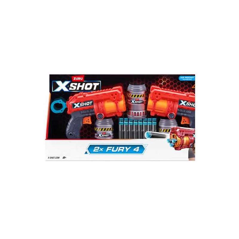 x-shot 2 pistolas dardos fury 4 (zuru - 36329) x-shot 2 pistolas dardos fury 4 (zuru - 36329)