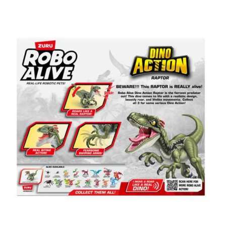 zuru robo alive raptor con sonido dino action (zuru - 7172)