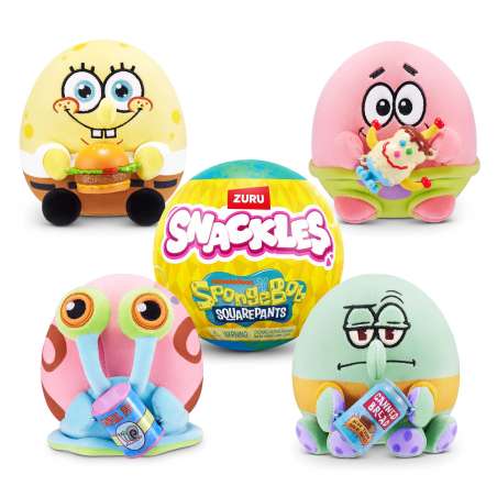 zuru snackles s1 peluche bob esponja en capsula (zuru - 77705gq1)