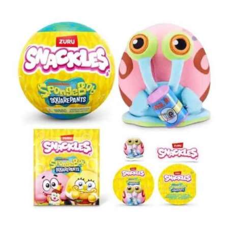 zuru snackles s1 peluche bob esponja en capsula (zuru - 77705gq1)