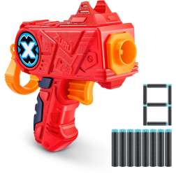 x-shot pistola micro color card 12 piezas (zuru - 3613tq1)