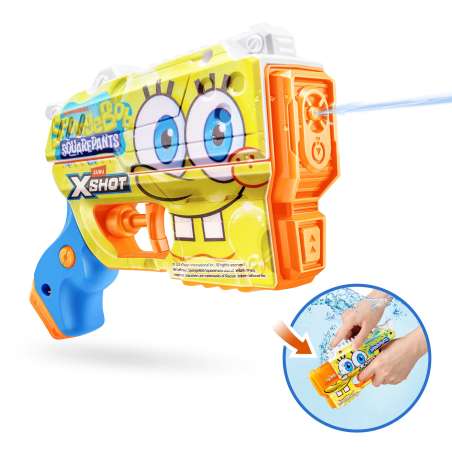 x-shot water pistola bob esponja nano fast fill (zuru - 118199)