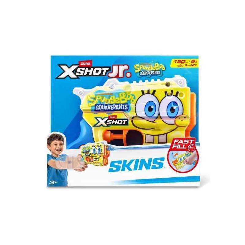 x-shot water pistola bob esponja nano fast fill (zuru - 118199) x-shot water pistola bob esponja nano fast fill (zuru - 118199)