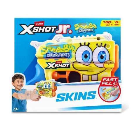 x-shot water pistola bob esponja nano fast fill (zuru - 118199)