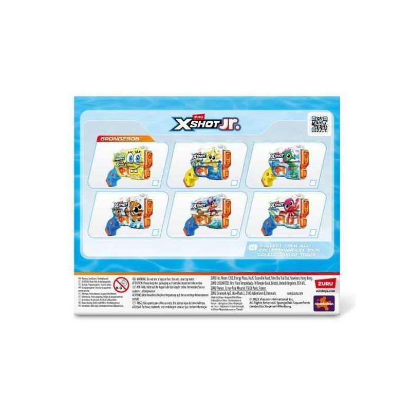 x-shot water pistola bob esponja nano fast fill (zuru - 118199) x-shot water pistola bob esponja nano fast fill (zuru - 118199)