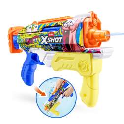 x-shot water pistola bob esponja hyperload fast fill skins (zuru - 118198)