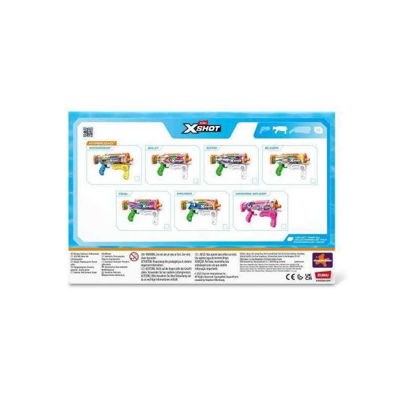 x-shot water pistola bob esponja hyperload fast fill skins (zuru - 118198)	