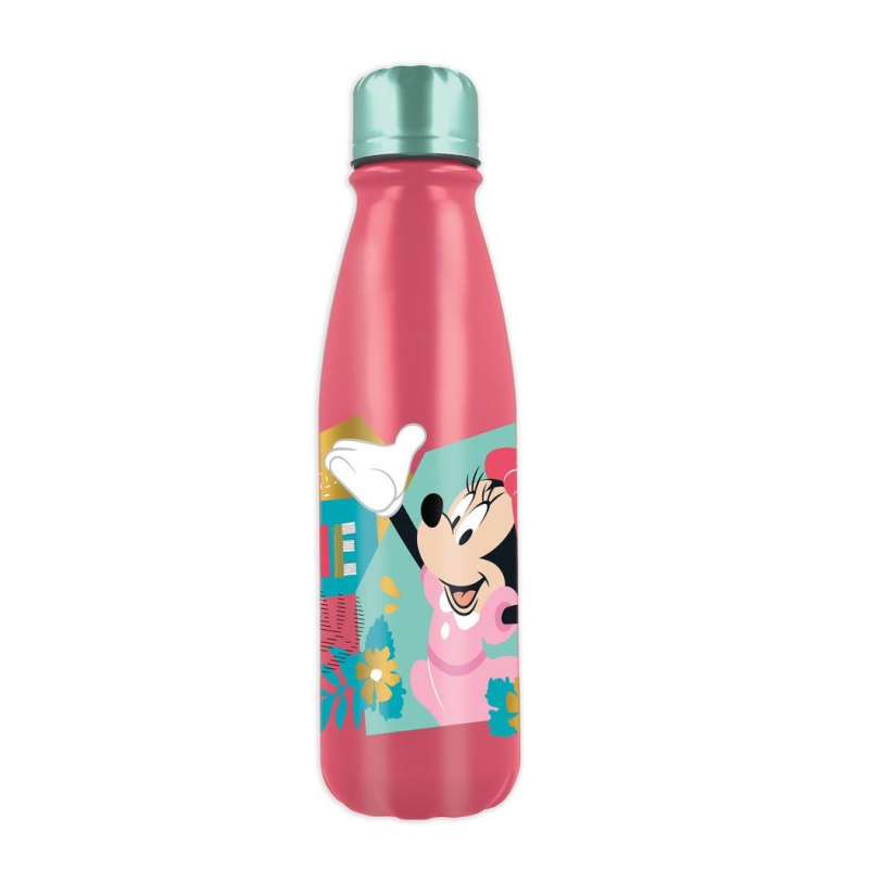 stor botella aluminio 600 ml minnie ( 74440)