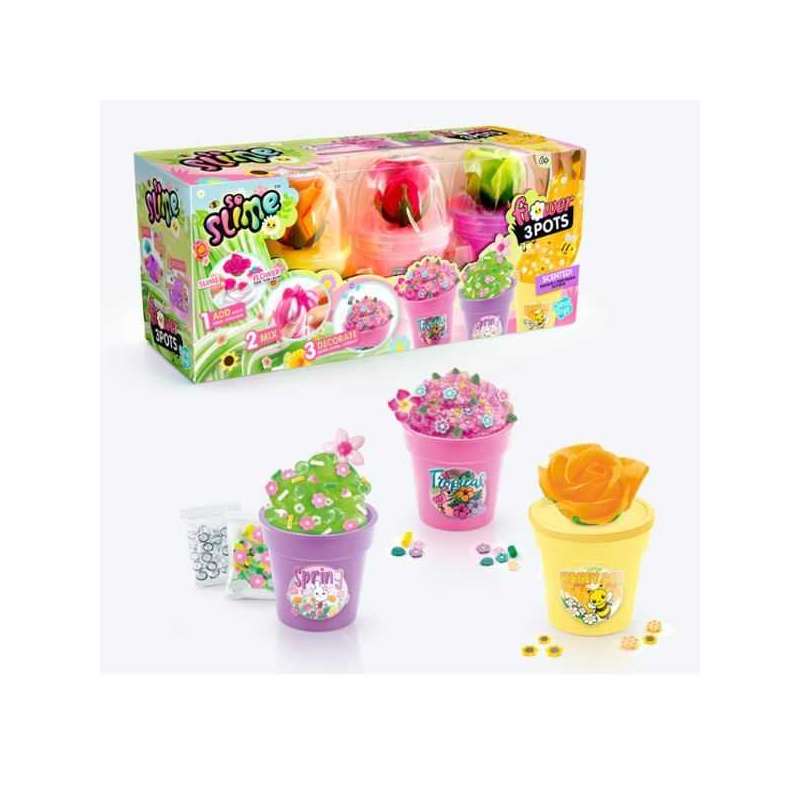 slime flowers slime flowers 3 pot (canal toys - ssc418)
