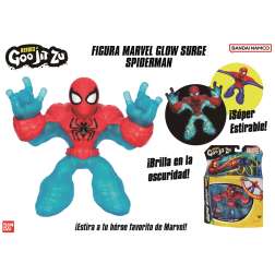 goo jit zu figura glow surge spiderman ( bandai - co42713)