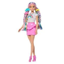 barbie muÑeca rubia pelo arcoiris y accesorios (mattel - jjp07)