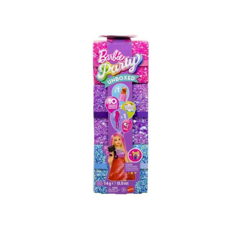 barbie party unbox rosa top (mattel - jfy68)