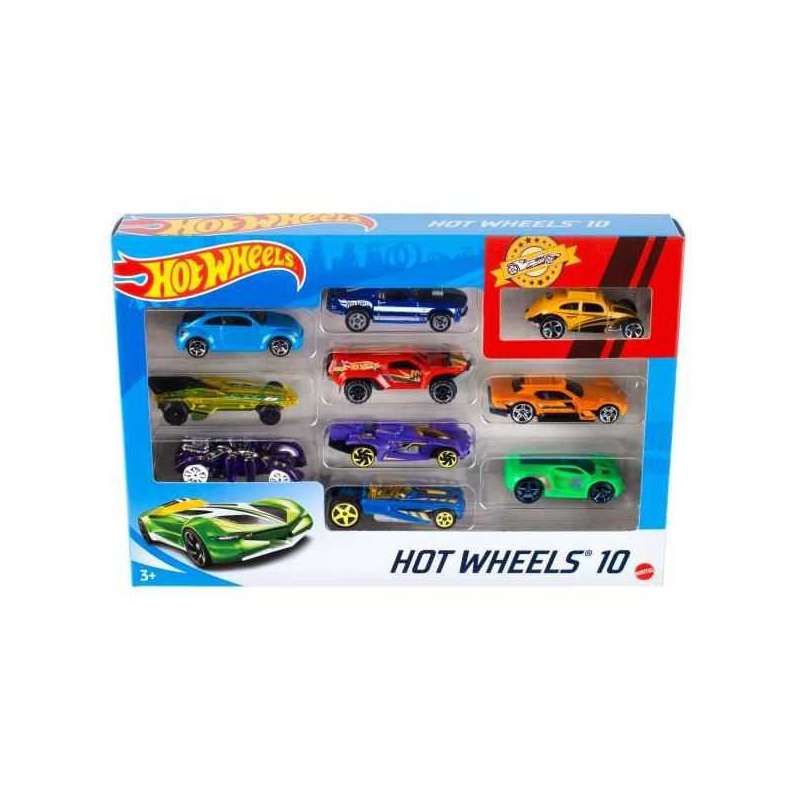 hot wheels pack de 10 vehículos modelos surtidos (mattel - 54886) hot wheels pack de 10 vehículos modelos surtidos (mattel - 54886)