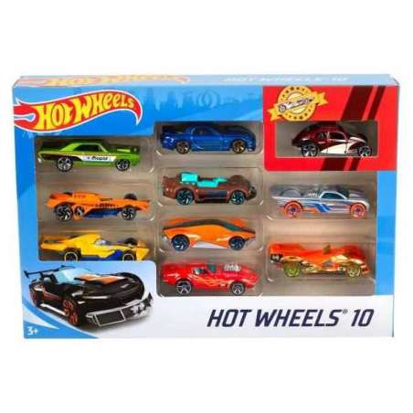 hot wheels pack de 10 vehículos modelos surtidos (mattel - 54886)