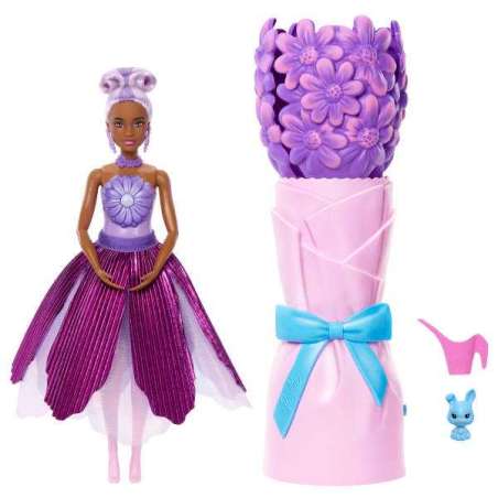 barbie petal pop muÑeca margarita lila (mattel - jmf58)