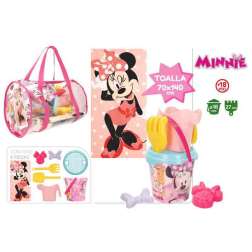 minnie bolsa cubo d 18cm+accesorios+toalla (color baby - 77888)