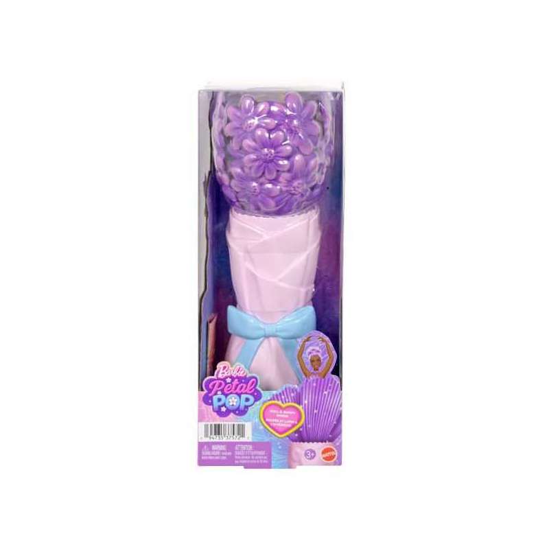 barbie petal pop muÑeca margarita lila (mattel - jmf58)