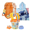 stitch mochila cubo d 14 cm+accesorios+poncho (color baby - 77895)
