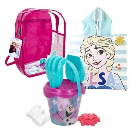 frozen mochila cubo d 14 cms+accesorios+poncho (color baby - 77885)