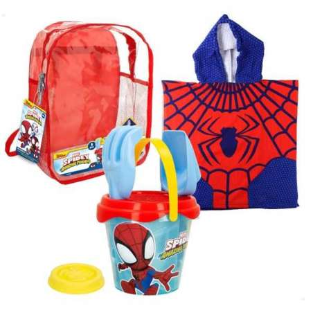 spidey mochila cubo d 14 cm+accesorios+poncho (color baby - 77893)