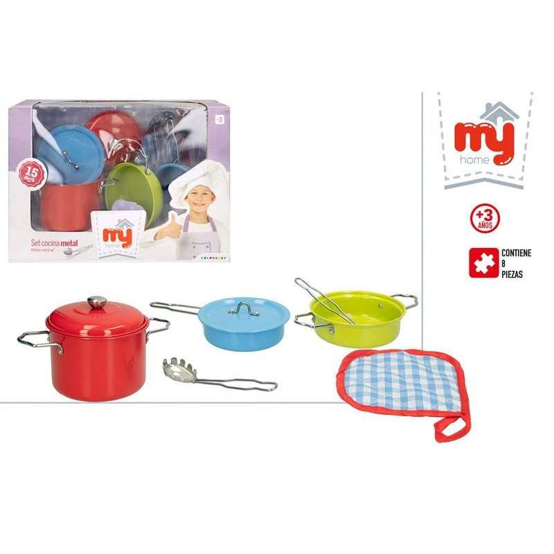 my home set cocina metal 8 piezas (color baby - 47470) my home set cocina metal 8 piezas (color baby - 47470)