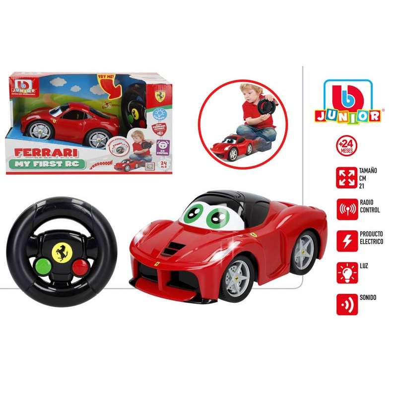 bb junior coche ferrari my first r/c (color baby - 78504)