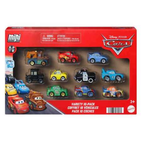 cars minis pack 10 coches surtidos (mattel - jbh06)