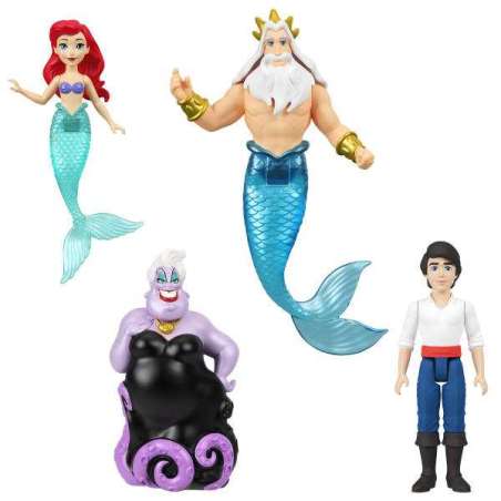 disney princess conjunto de personajes de la sirena (mattel - 00090620)
