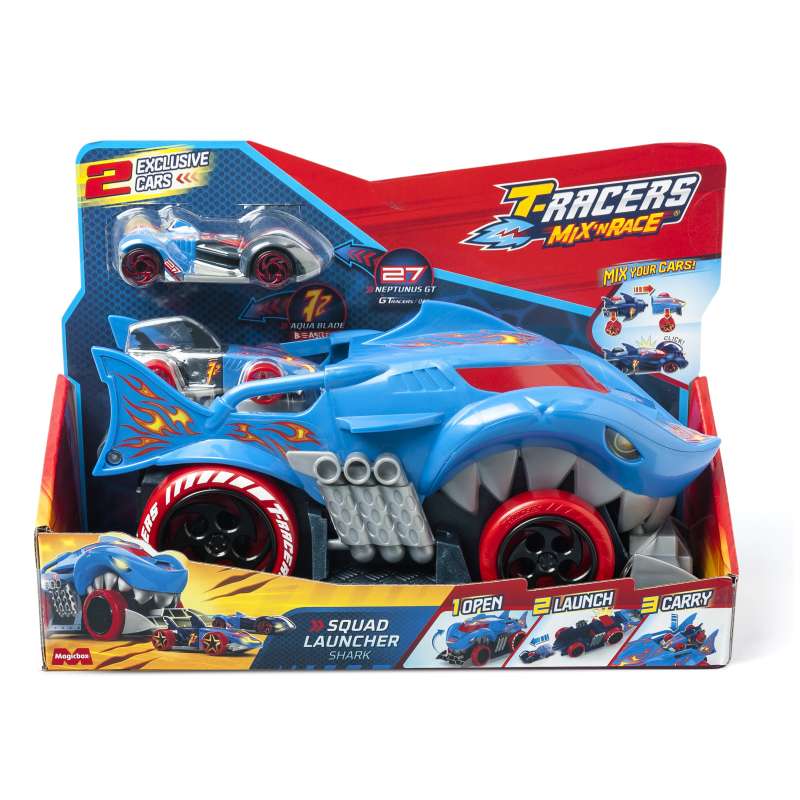 t-racers s launcher squad shark playset (magic box - ptrsp114in80) t-racers s launcher squad shark playset (magic box - ptrsp114in80)