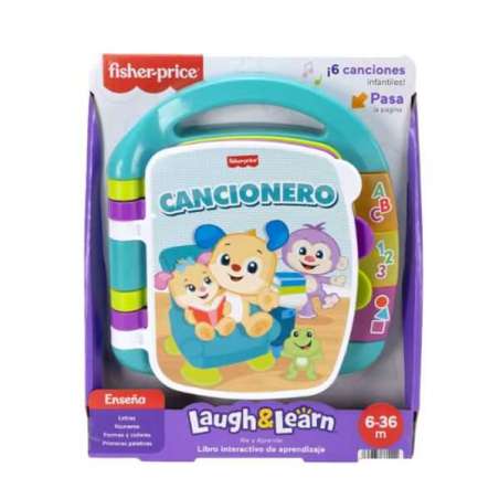 fisher-price rie y aprende libro interactivo (mattel - jmm51)