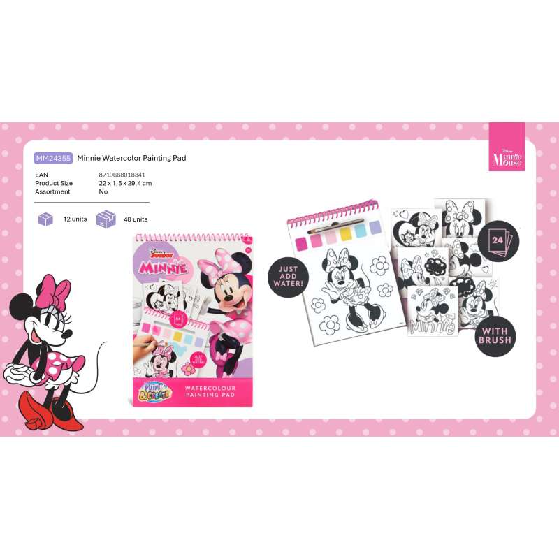 minnie libro dibujo acuarelas ( mm24355)