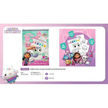 gabbys dollhouse libro dibujo acuarelas (new import - gd24355)