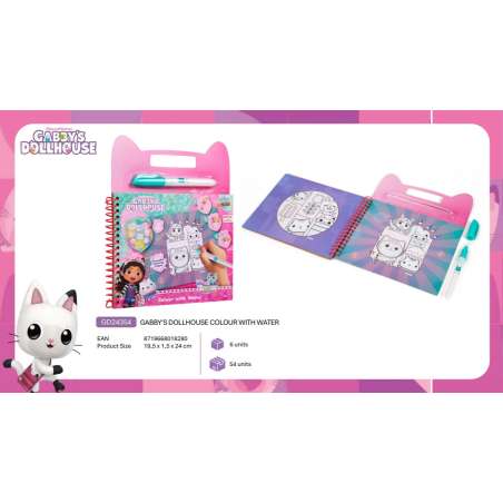 gabby´s dollhouse libro magico pinta con agua (gd24354)