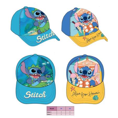 lilo & stitch gorra niÑo t-54-56 cm (new import - nw1655)